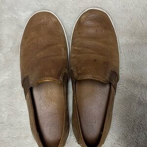Frye Brown Leather Slip-On Flats